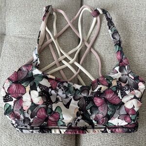 Floral Butterfly Print Lululemon bra